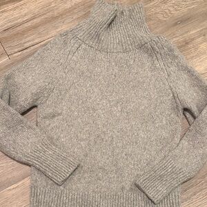 Babaton Heather Gray Cowl Neck Sweater